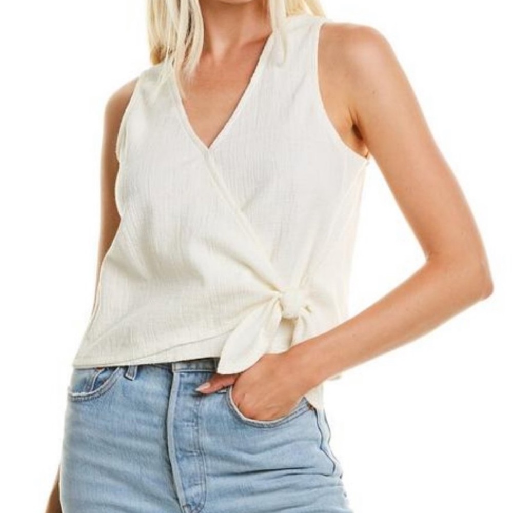 MADEWELL Thread and Texture Side Wrap Tank Top